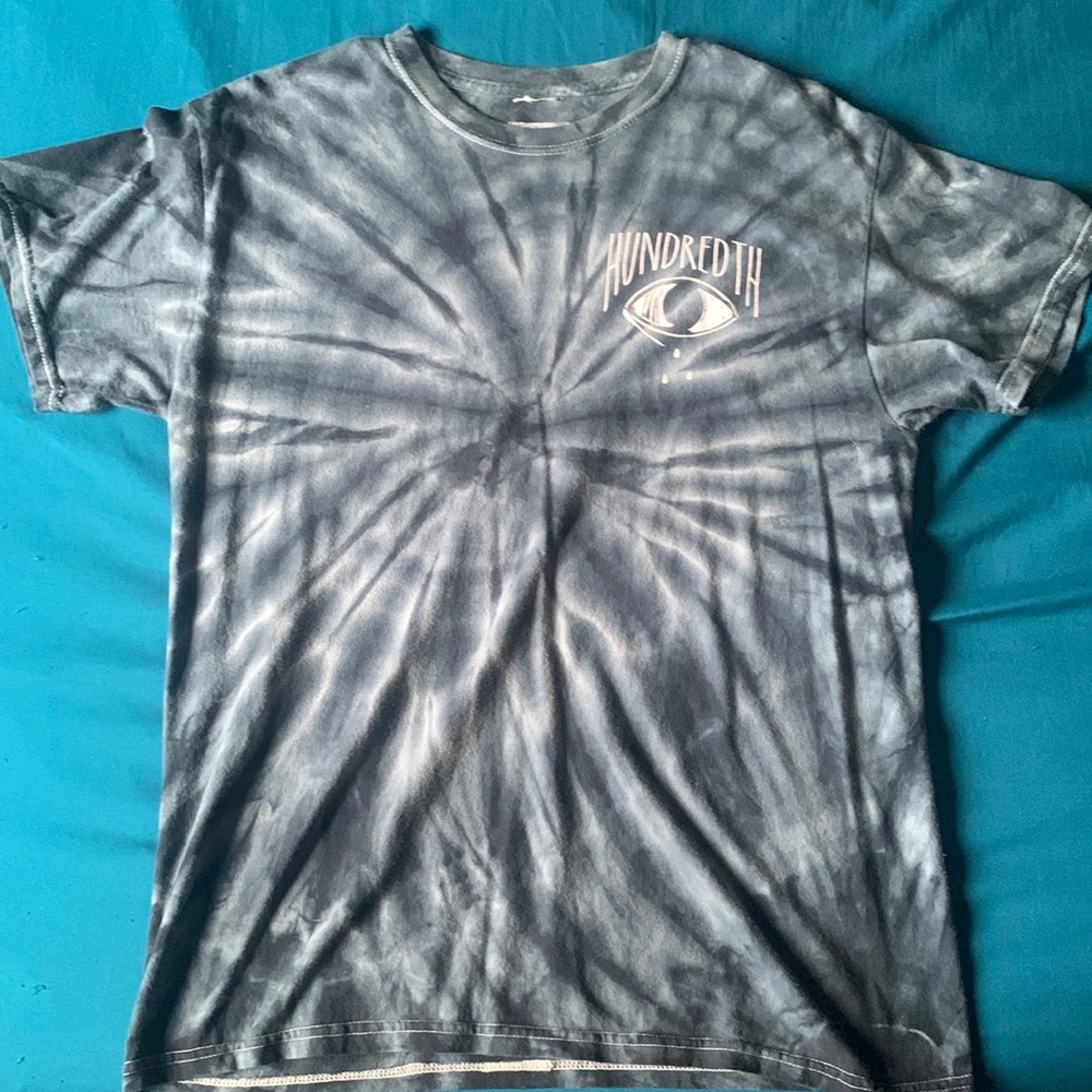 hundredth blue tye dye shirt with back print